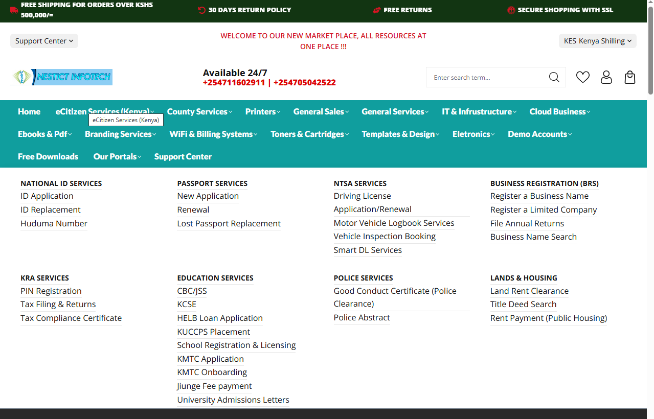Cybercafe Services in Kenya – Powered by NESTICT INFOTECH