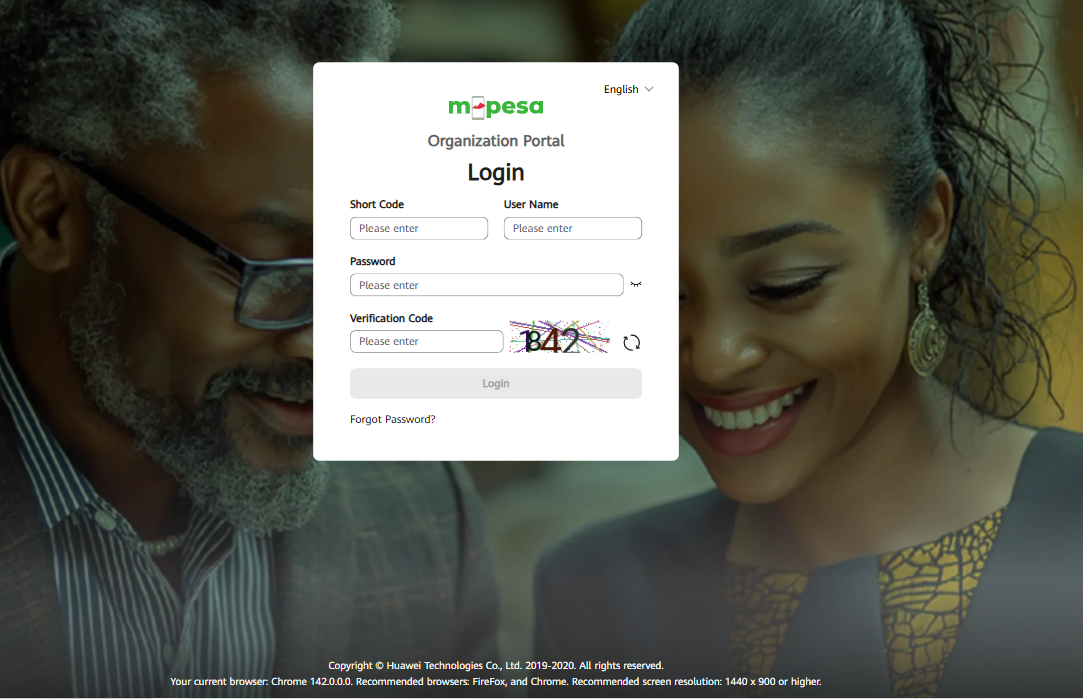 What is the new mpesa org login portal?