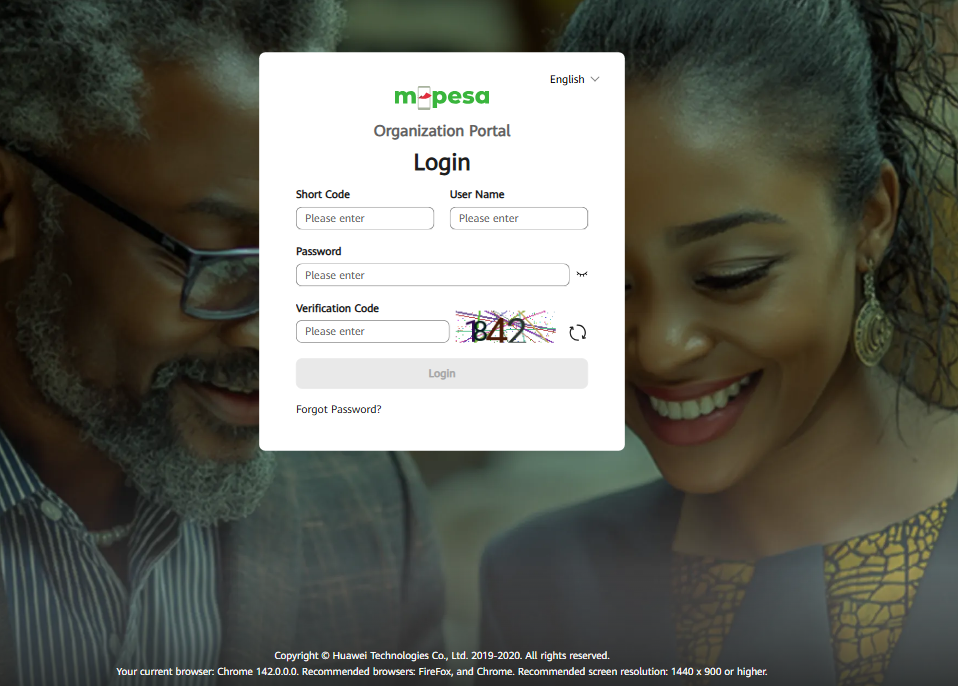What is the new mpesa org login portal?