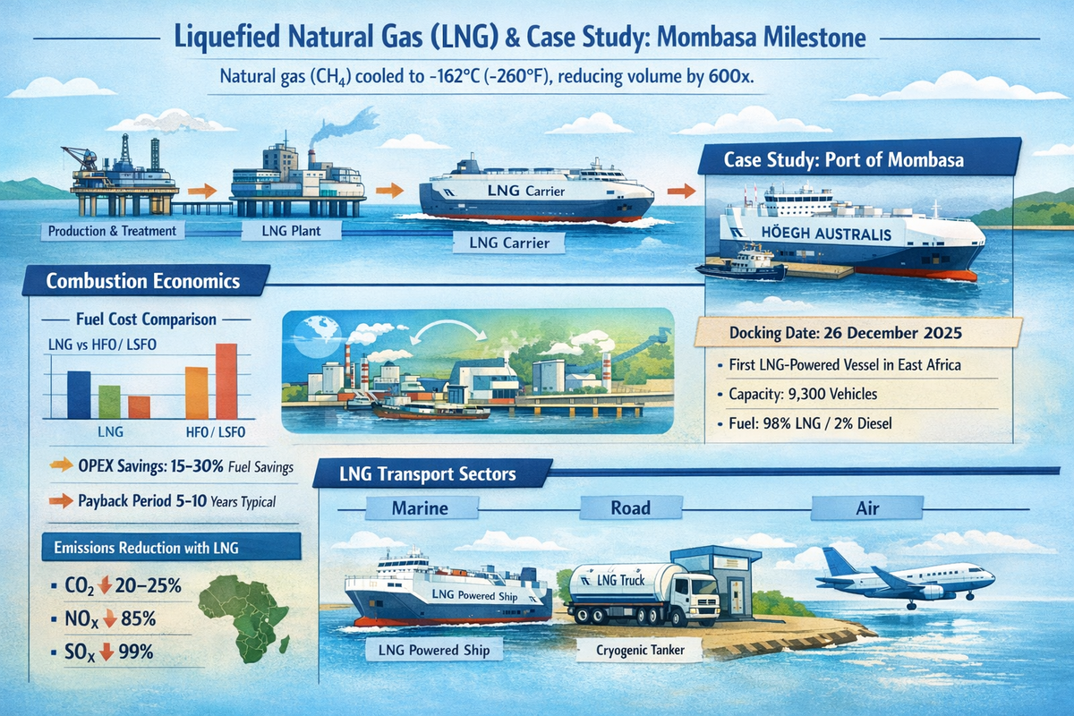 Liquefied Natural Gas (LNG): Technology, Economics, and the Mombasa Maritime Milestone