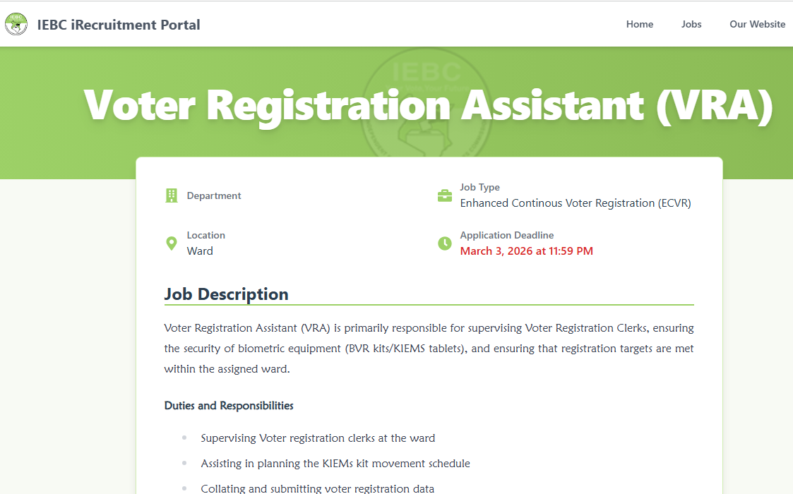Voter Registration Assistant (VRA)