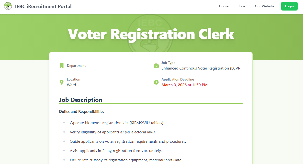 Voter Registration Clerk
