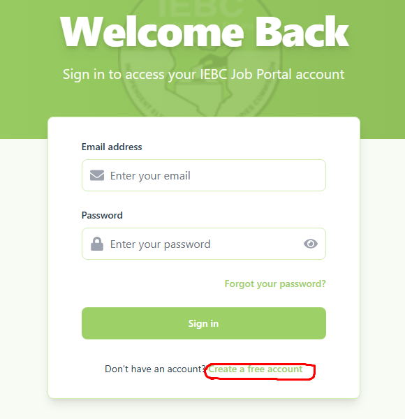 Step by Step on creating account IEBC and applying for a job
