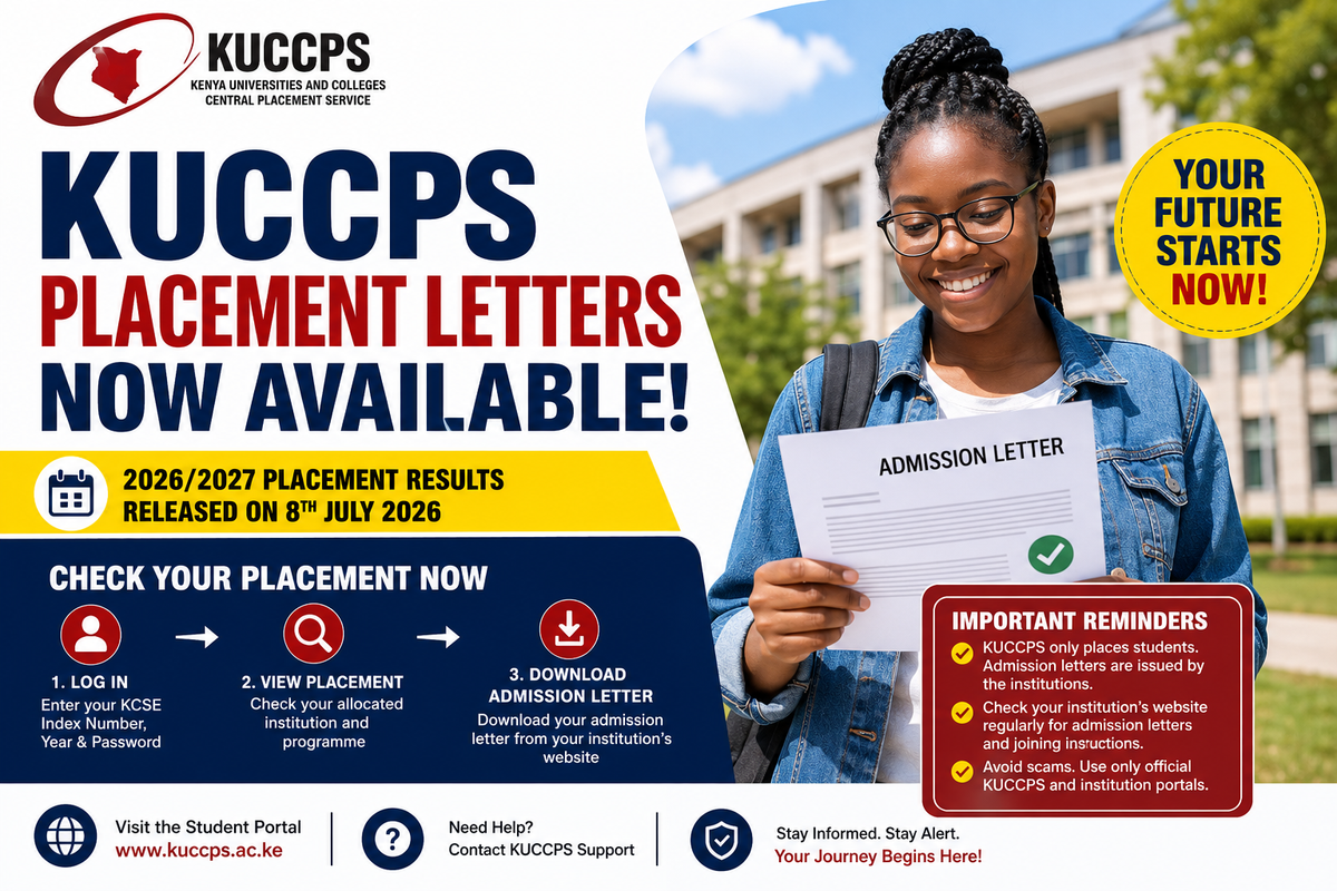 KUCCPS 2026 Placement Letters Released: How to Check Your University Placement and Download Your Admission Letter