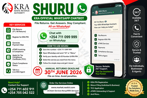 KRA “Shuru” WhatsApp Chatbot — Complete Guide, Use Cases & Practical Walkflows (Kenya)