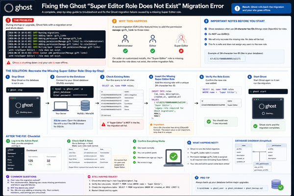 Fixing the Ghost “Super Editor Role Does Not Exist” Migration Error