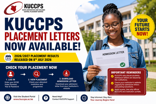 KUCCPS 2026 Placement Letters Released: How to Check Your University Placement and Download Your Admission Letter