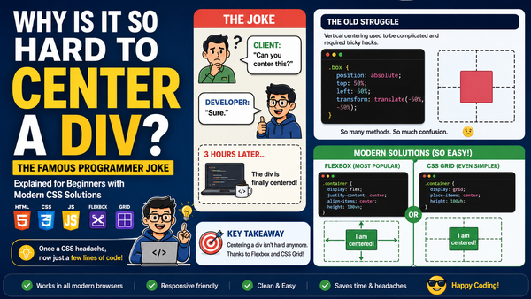 Why Is It So Hard to Center a <div>? The Famous Programmer Joke Explained